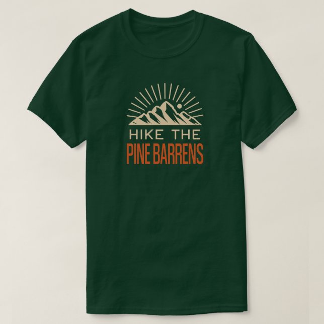 Senderismo Por El Pine Barrens New Jersey Sunburst (Diseño del anverso)