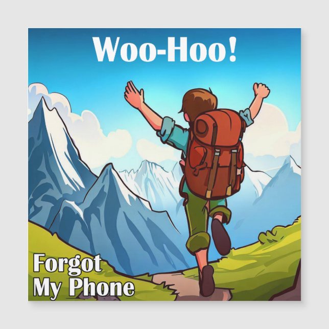 Senderismo Woo-Hoo Olvidé Mi Teléfono (Anverso)