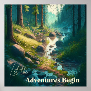 Sendero de Camping y Hiking en Bosques   Arte Digi