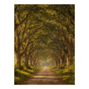 Sendero de Roble Vivo   Paisaje   Póster