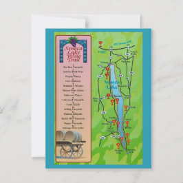 Sendero de Vino del Lago Seneca Tarjeta Postal Vin