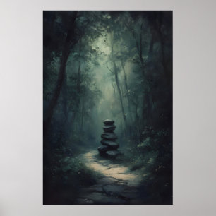 Sendero Misterioso del Bosque Arte de Bosque Oscur
