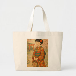 Sendero Sakura - Bolsa Tote, Chica de Kimono