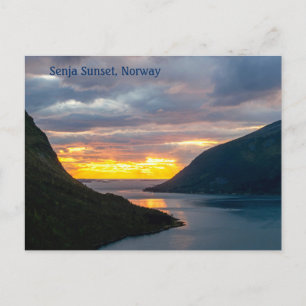 Senja Island Sunset, Noruega, postal