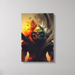 Señor de la guerra orco Impresión en lienzo de fan