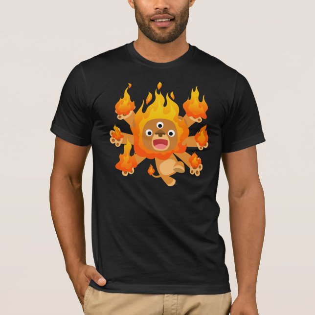 ¡Señor del fuego!! camiseta (del león lindo del (Anverso)