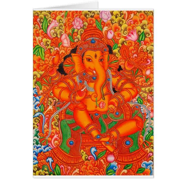 SEÑOR INDIO DEL SUR GANESH TANJORE PAINTING (Frente)