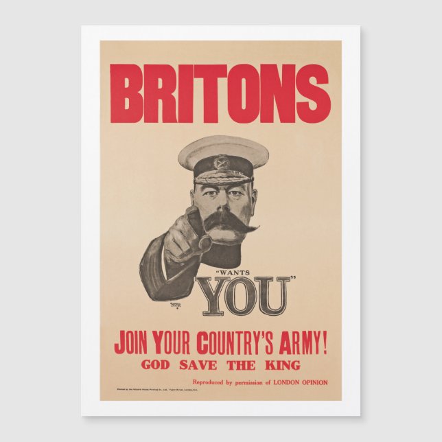 Señor Kitchener Wants You WWI Propaganda británico (Anverso)
