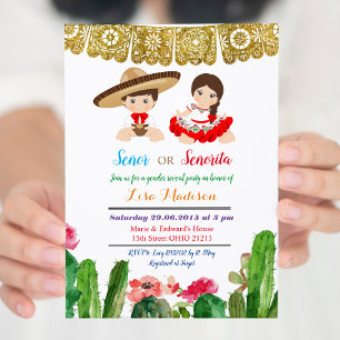 Señor o Señorita Género revelar invitación Fiesta