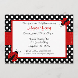 Señora Bug Baby o invitación nupcial de la ducha
