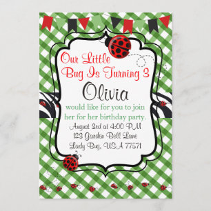 Señora Bug Garden Tea e invitación del fiesta de