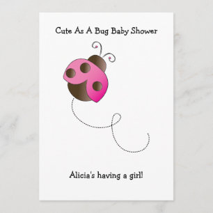 Señora Bug Girl de Baby Shower de la invitación