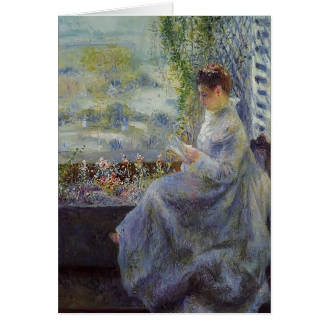 Señora Chocquet Reading de Pedro-Auguste Renoir- (Frente)