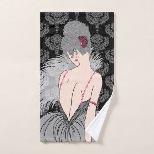 Señora con damasco - BIANCA del art déco: Grises