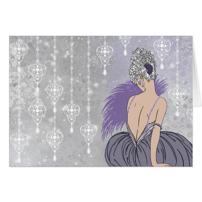 Señora con las joyas - BIANCA del art déco: Color (Anverso (Horizontal))