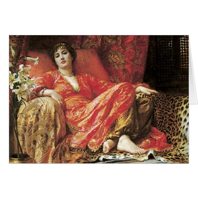 Señora de descanso romántica Card (Anverso (Horizontal))
