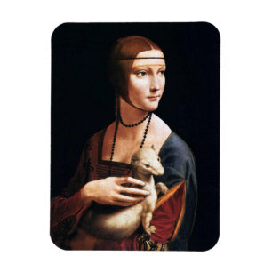 Señora de Leonardo da Vinci con un imán del armi