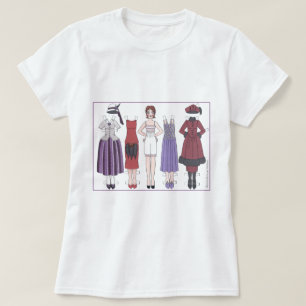 Señora del art déco de la camiseta de papel de l