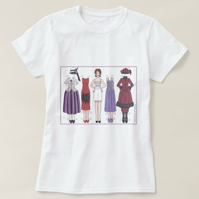 Señora del art déco de la camiseta de papel de la (Diseño del anverso)