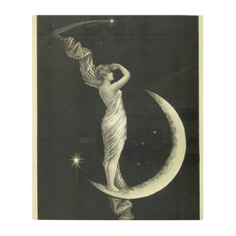 señora en el arte del metal de la luna