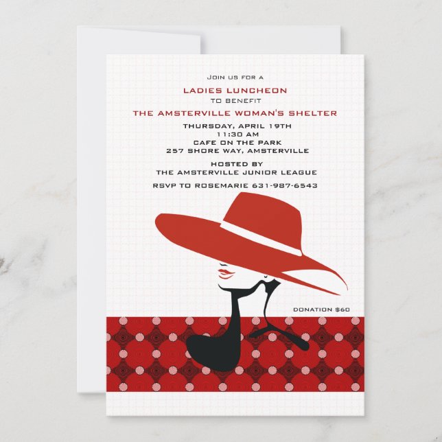 Señora en la invitación de Red Hat (Anverso)