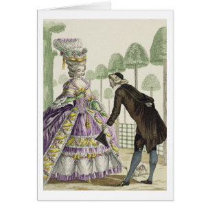 Señora en "promenade" de un vestido de la lila en