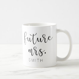 Señora futura taza de café