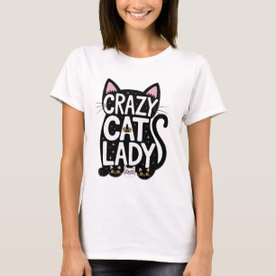 Señora Gata Loca - Camiseta Divertida para Amantes