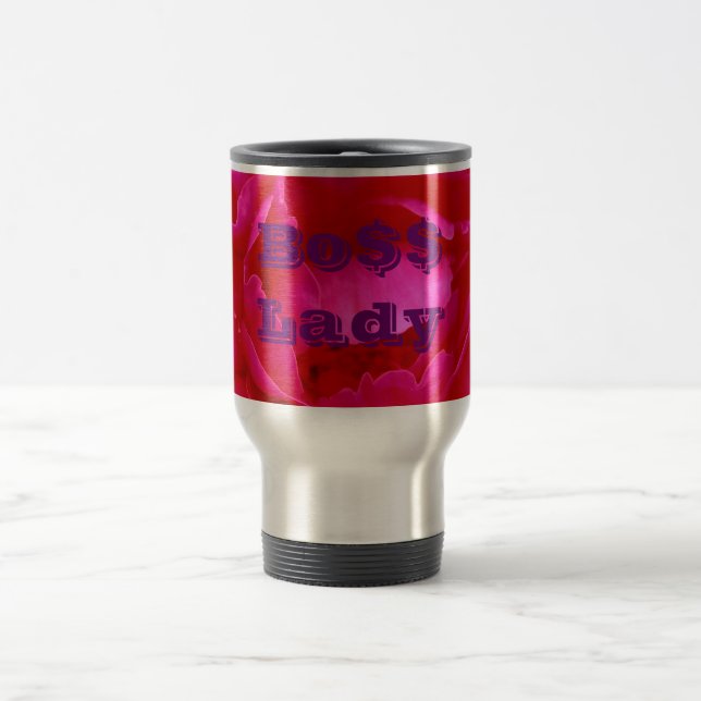 Señora Jefa, Taza de viaje con Flor Rosa (Centro)