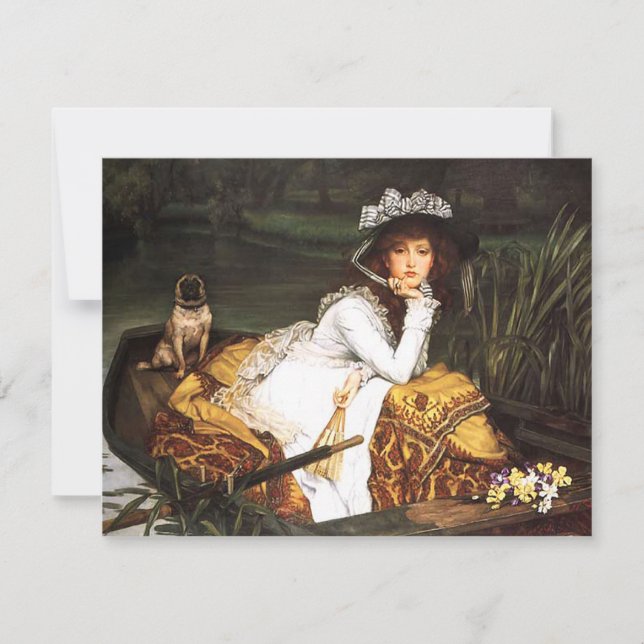 Señora joven de James Tissot en invitaciones de un (Anverso)