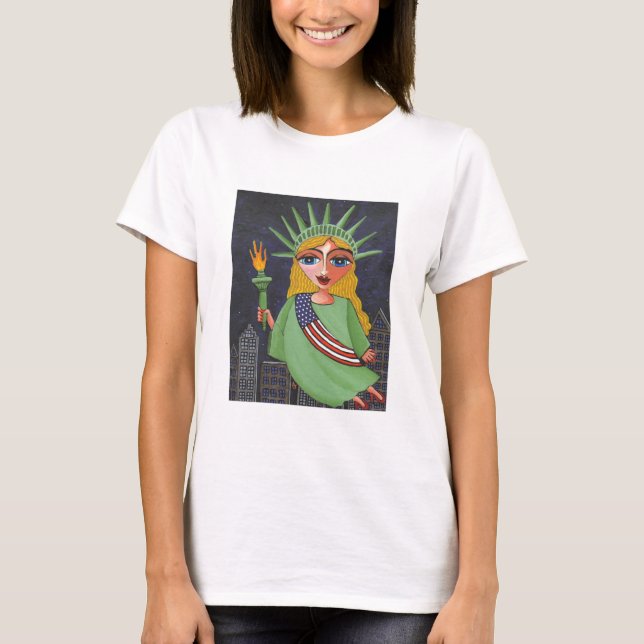 Señora Liberty - camiseta del vuelo (Anverso)