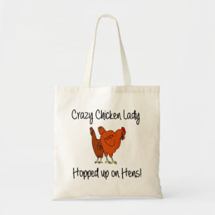 Señora loca la bolsa de asas del pollo