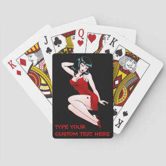 Señora Luck Personalized Cards de los naipes
