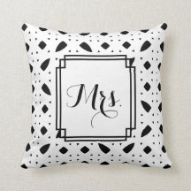 "Señora modelada B&W" que casa el Cojín decorativo