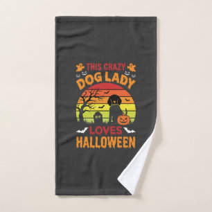 Señora Perro Loco Ama Diseño Vintage de Halloween