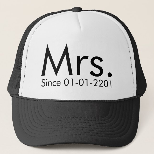 Señora personalizada de la fecha. Apenas gorra (Anverso)