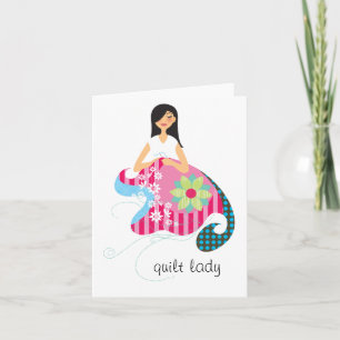 Señora Personalized Notecards del edredón