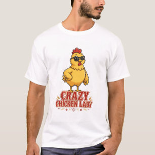 SEÑORA POLLO LOCA Camiseta divertida de pollo