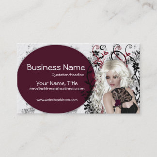 Señora rubia preciosa - tarjetas de visita de la