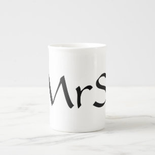 Señora taza de café de la porcelana de hueso