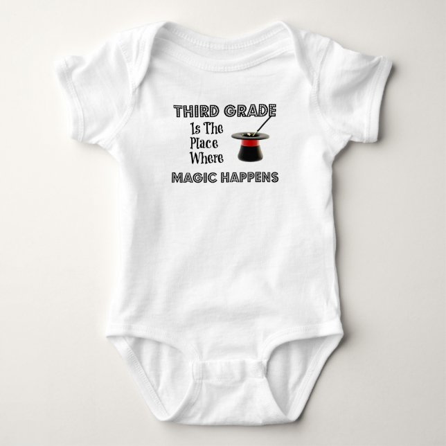 Señoras 3/4 camisa con mangas ThirdGradeMagic (Anverso)