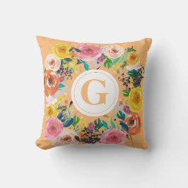 Señoras Letra femenina floral almohada cuchicheón