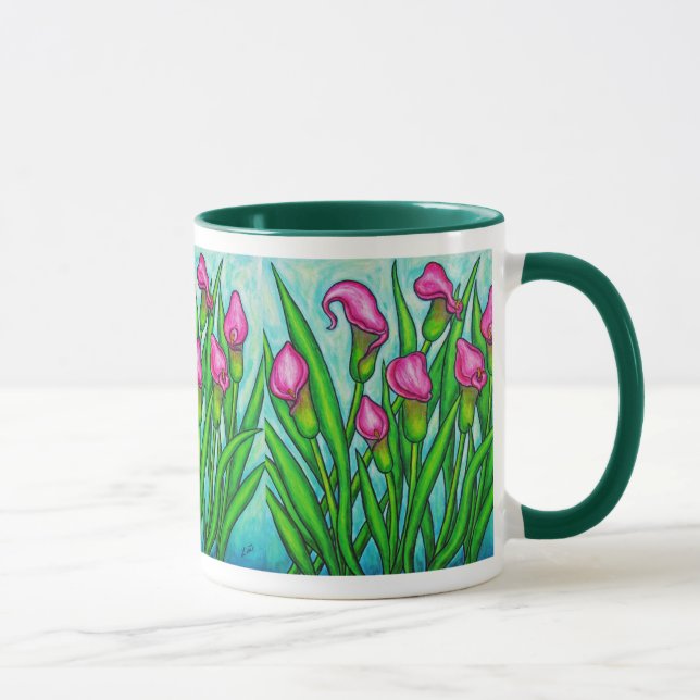Señoras rosadas - taza de café de la cala (Derecha)