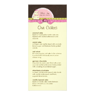 Señorita. Jen Menu Rack Cards