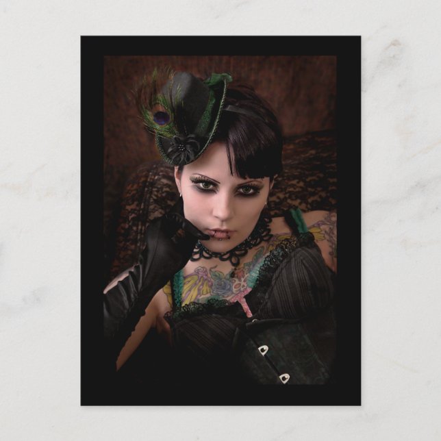 Señorita Pavo Real - Tarjeta Postal (Anverso)