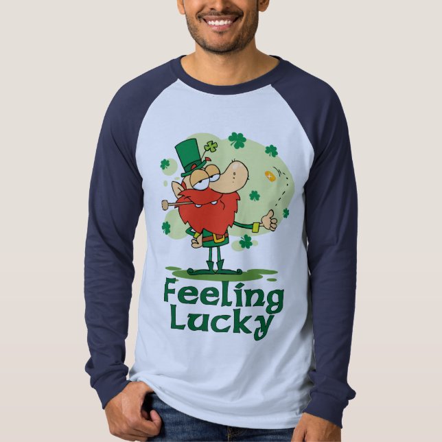 Sensación de camisa de Leprechaun Afortunada (Anverso)