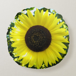 Sensación de girasol Almohada redonda