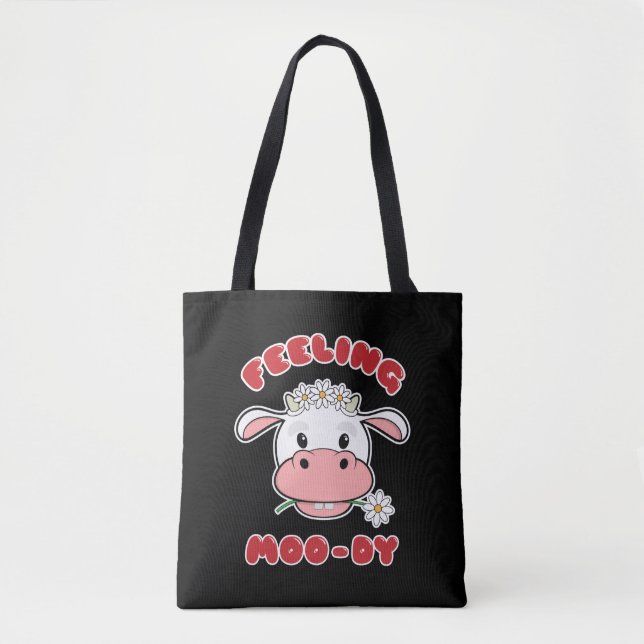 Sensación de Moo-dy | Bolsa De La Vaca Personaliza (Anverso)