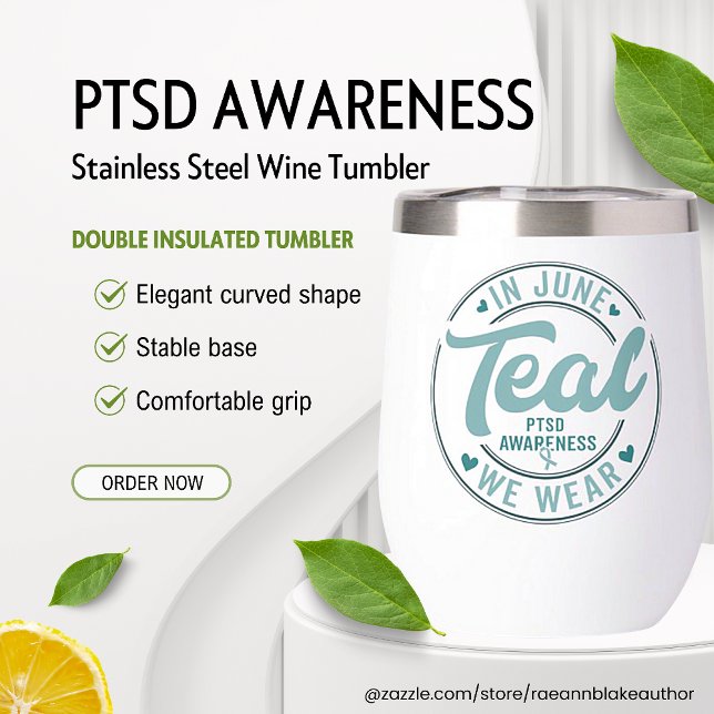 SENSIBILIZACIÓN PTSD Tumbler de vino de acero inox (Subido por el creador)
