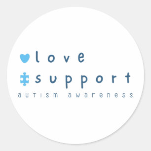 sensibilización sobre el autismo Pegatinas de apoy